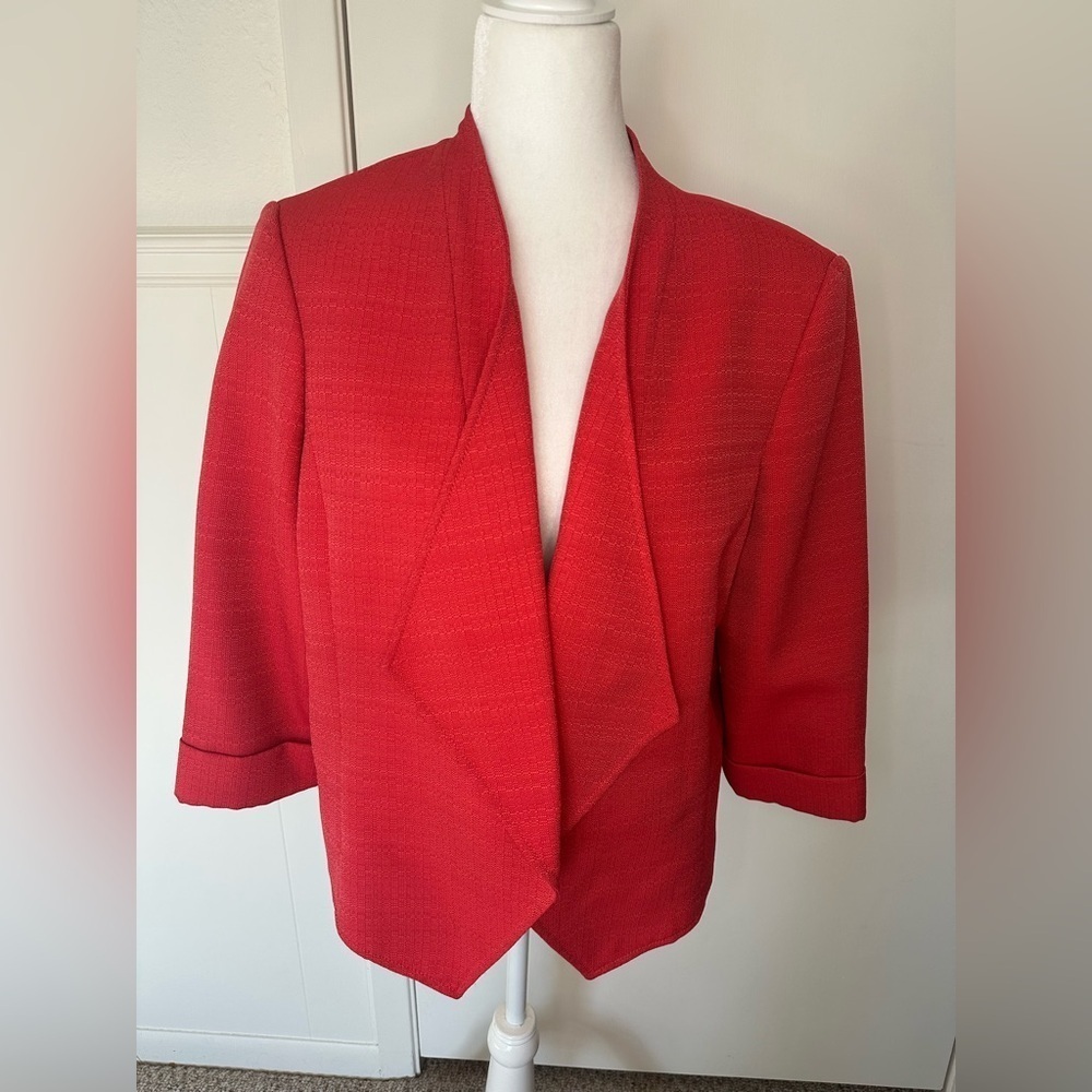 Preston & York Women's Red Orange Blazer size 14